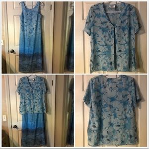 Dress with matching cover up top